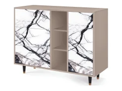 Aparador - 125x98x48 cm - BS2 - Raven Marble, Latte