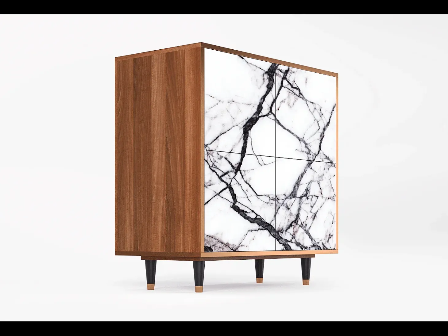 Aparador - 94x96x48 cm - BS3 - Raven Marble, Nogal