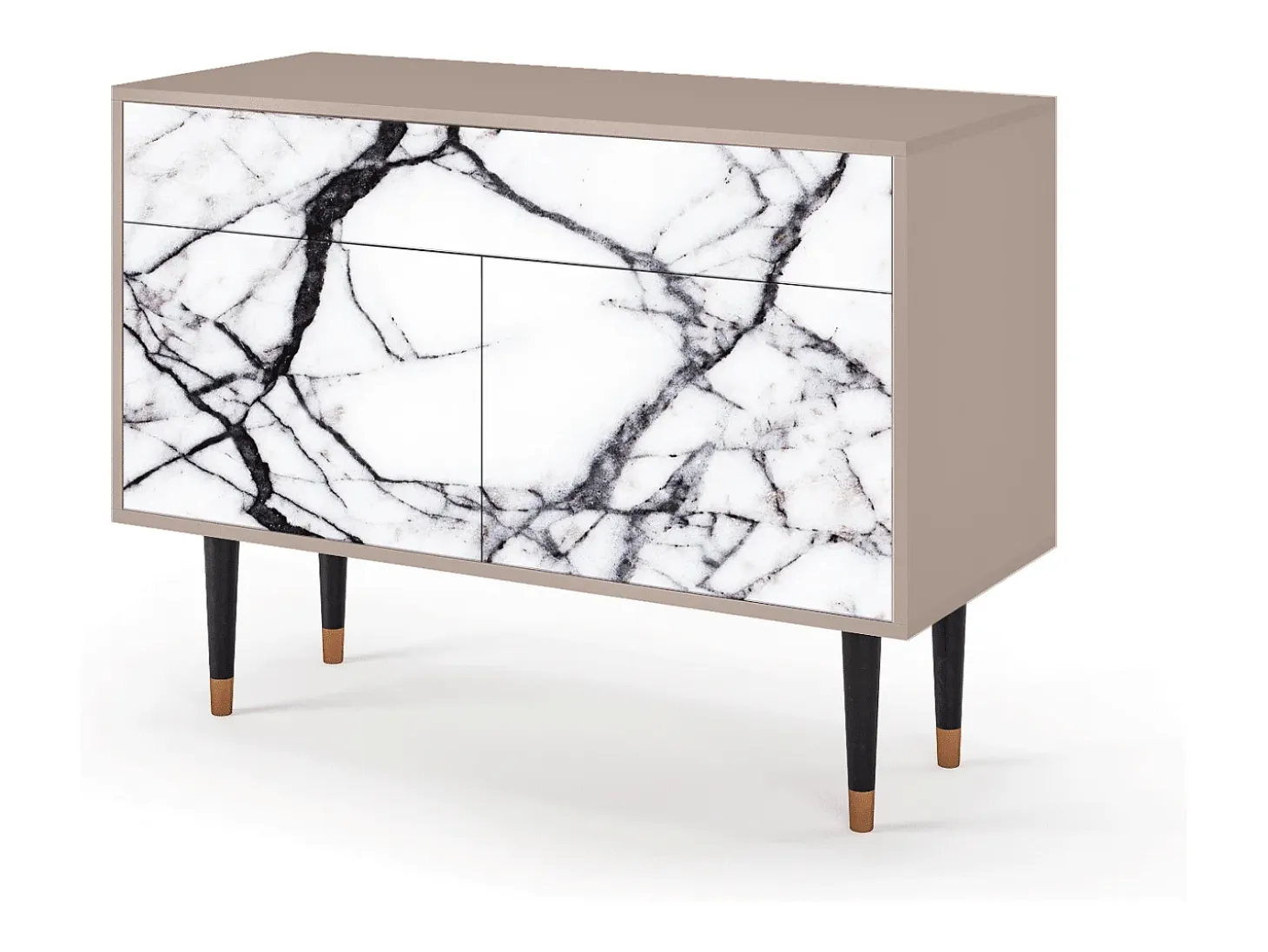 Aparador - 115x85x48 cm - BS4 - Raven Marble, Latte