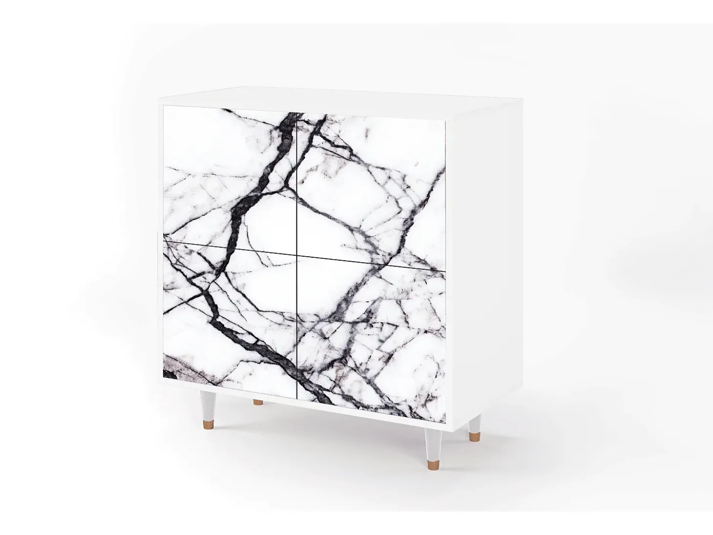 Aparador - 94x96x48 cm - BS3 - Raven Marble, Blanco