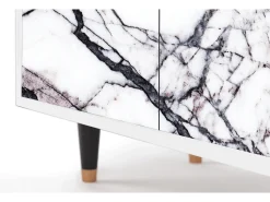 Aparador - 94x96x48 cm - BS3 - Raven Marble, Blanco