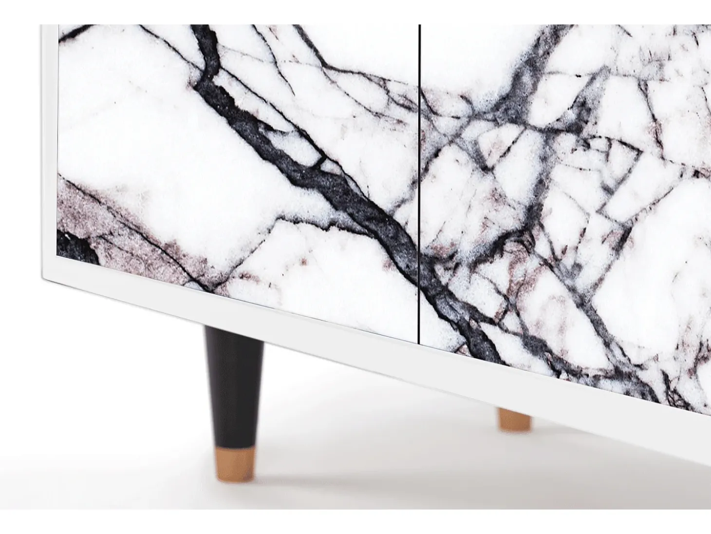 Aparador - 94x96x48 cm - BS3 - Raven Marble, Blanco