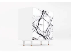 Aparador - 94x96x48 cm - BS3 - Raven Marble, Blanco