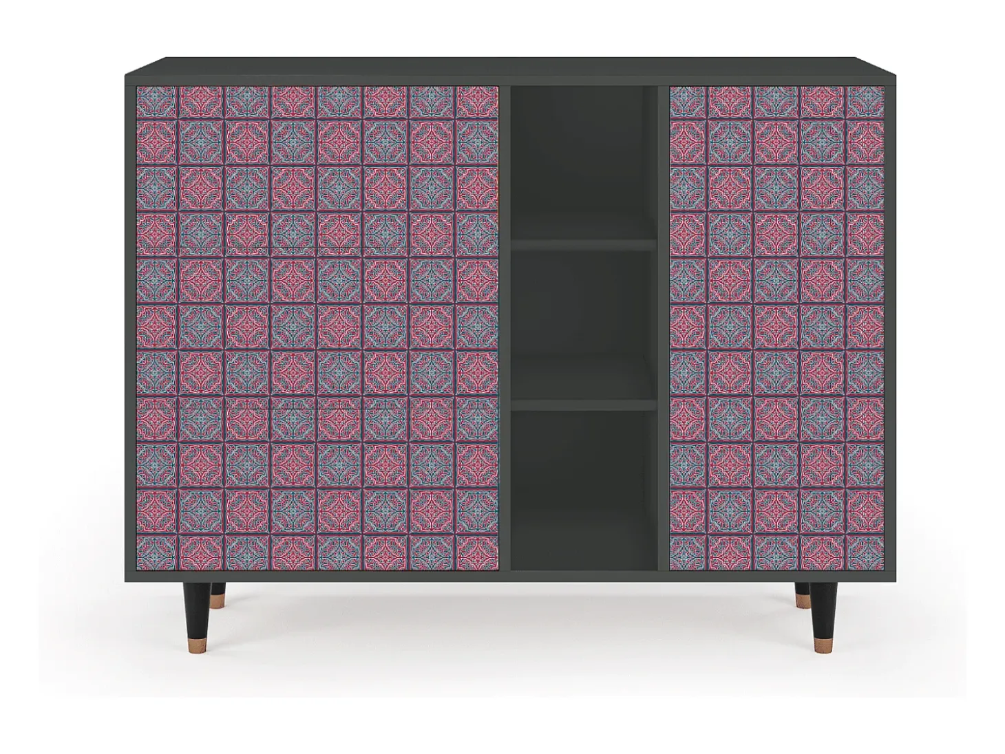 Aparador - 125x98x48 cm - BS2 - Riviera Mosaic, Antracita