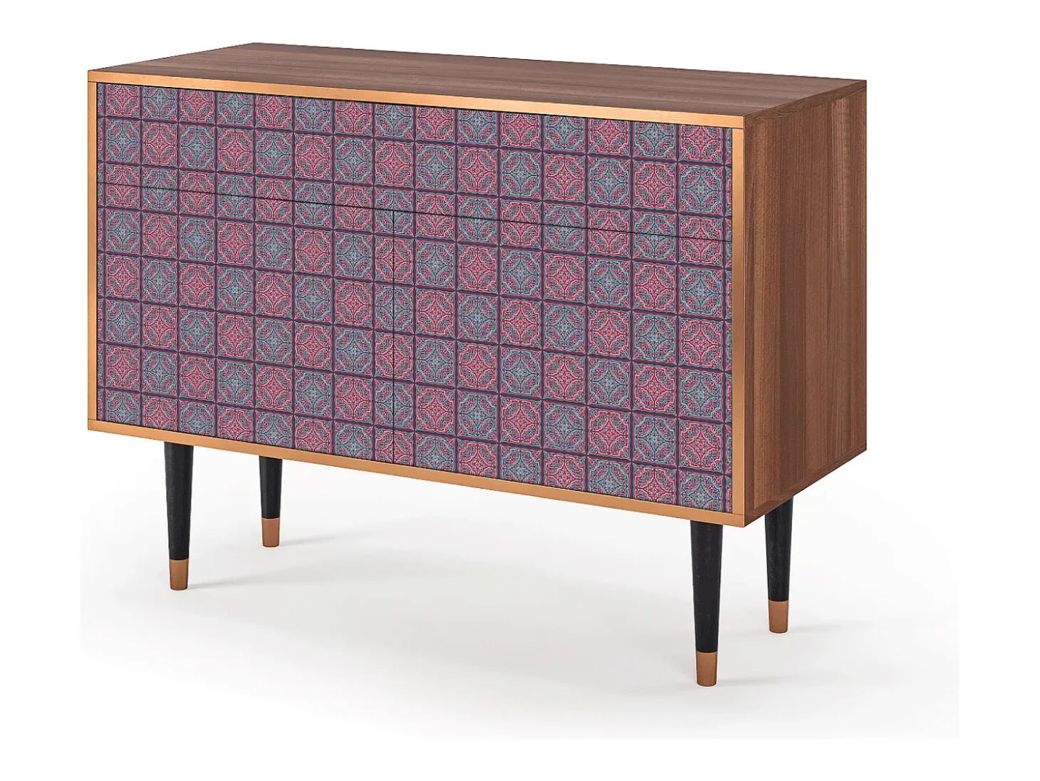 Aparador - 115x85x48 cm - BS4 - Riviera Mosaic, Nogal