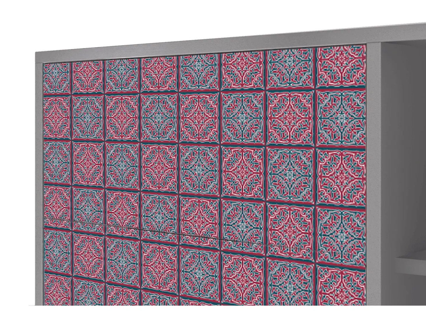 Aparador - 125x98x48 cm - BS2 - Riviera Mosaic, Gris