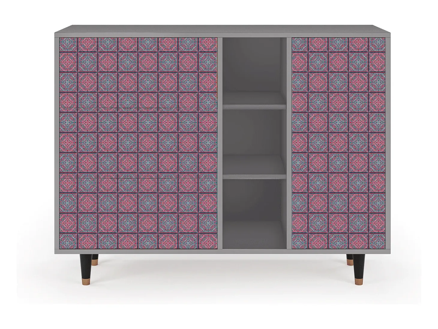 Aparador - 125x98x48 cm - BS2 - Riviera Mosaic, Gris