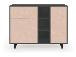 Aparador - 125x98x48 cm - BS2 - Rose Honeycomb, Antracita
