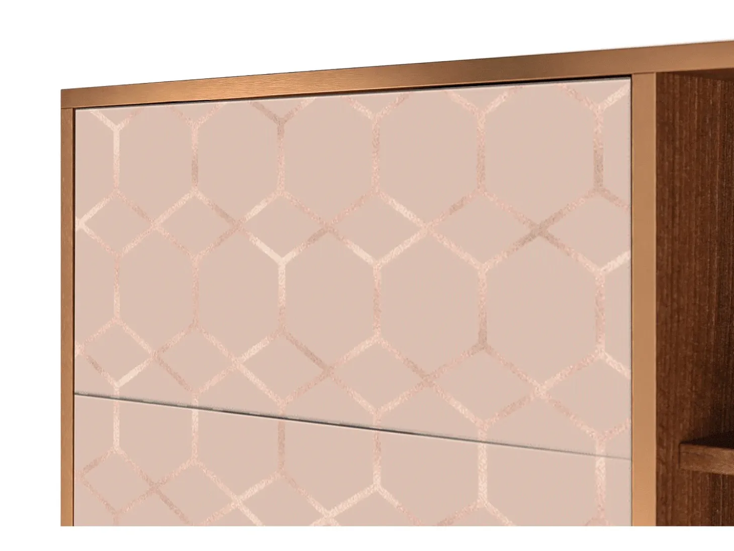 Aparador - 125x98x48 cm - BS2 - Rose Honeycomb, Nogal