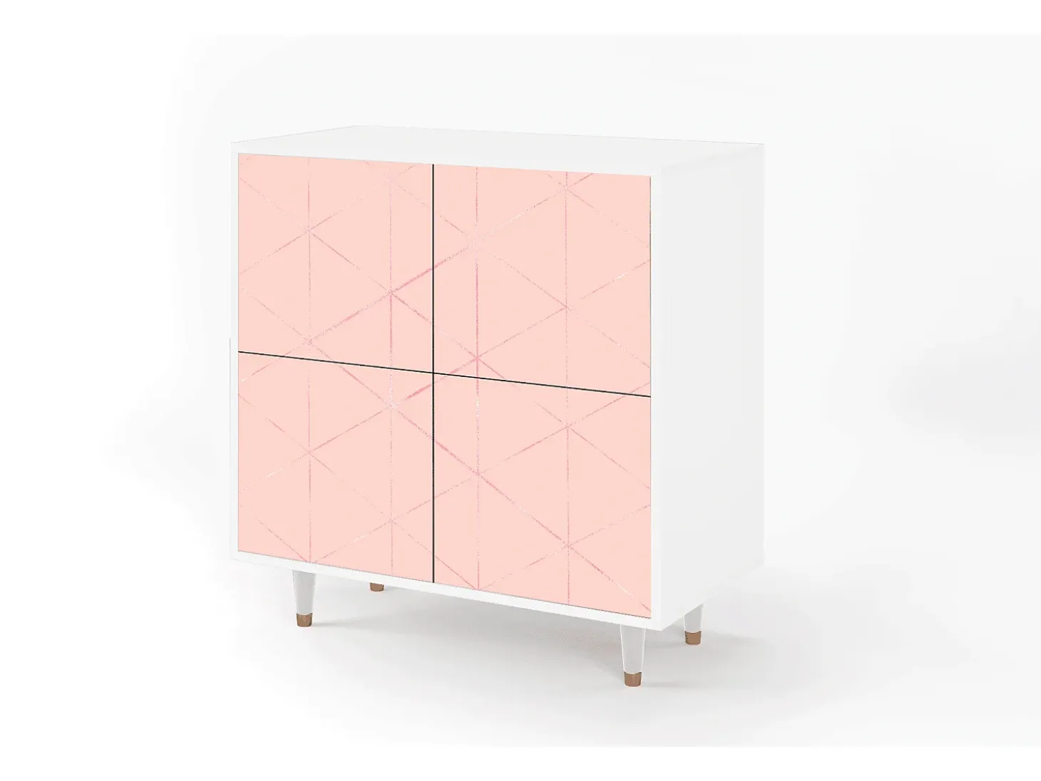 Aparador - 94x96x48 cm - BS3 - Rose Quartz, Blanco