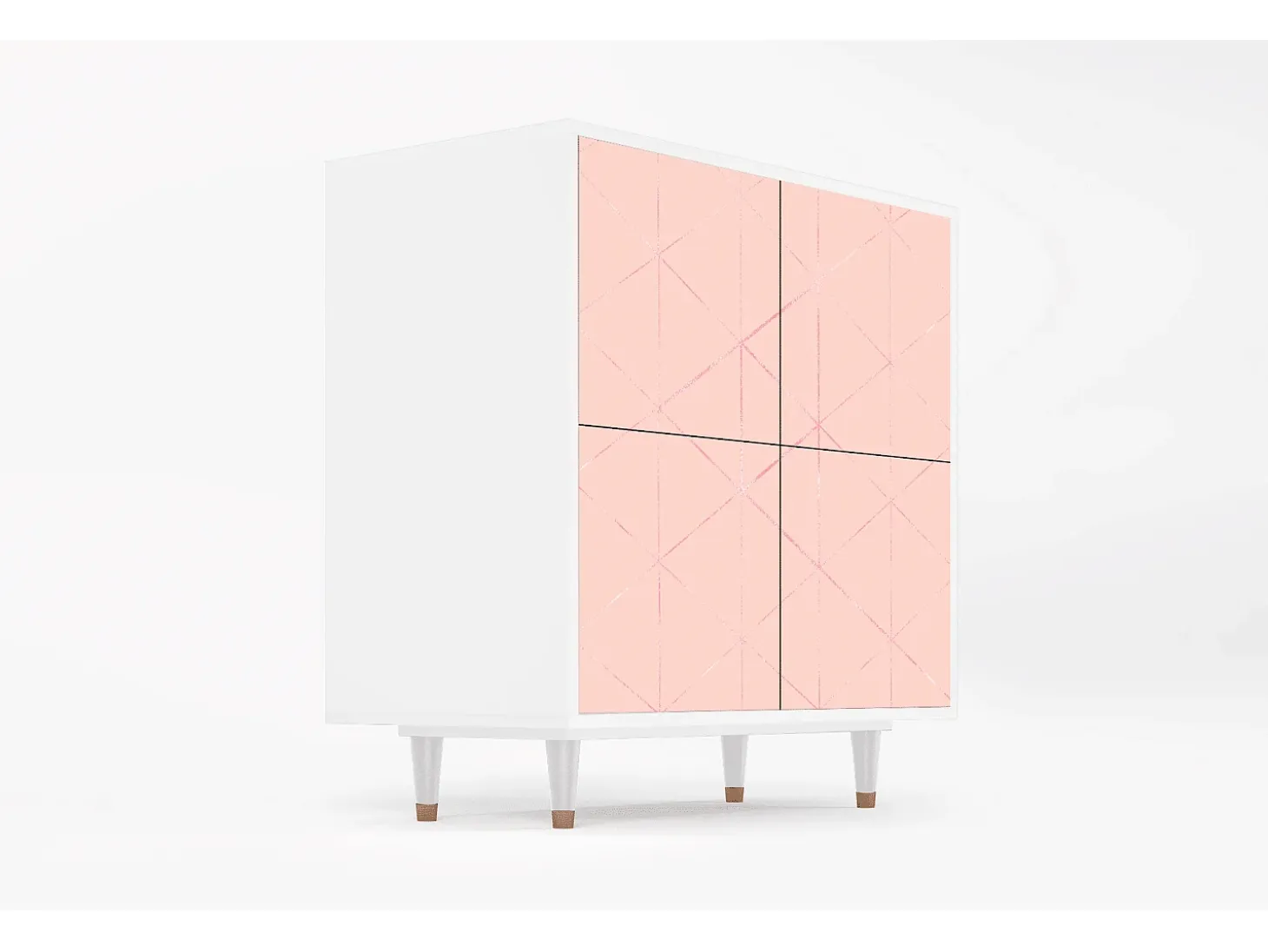 Aparador - 94x96x48 cm - BS3 - Rose Quartz, Blanco
