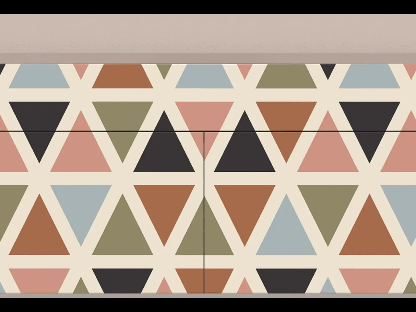 Aparador - 115x85x48 cm - BS4 - Royal Triangles, Latte