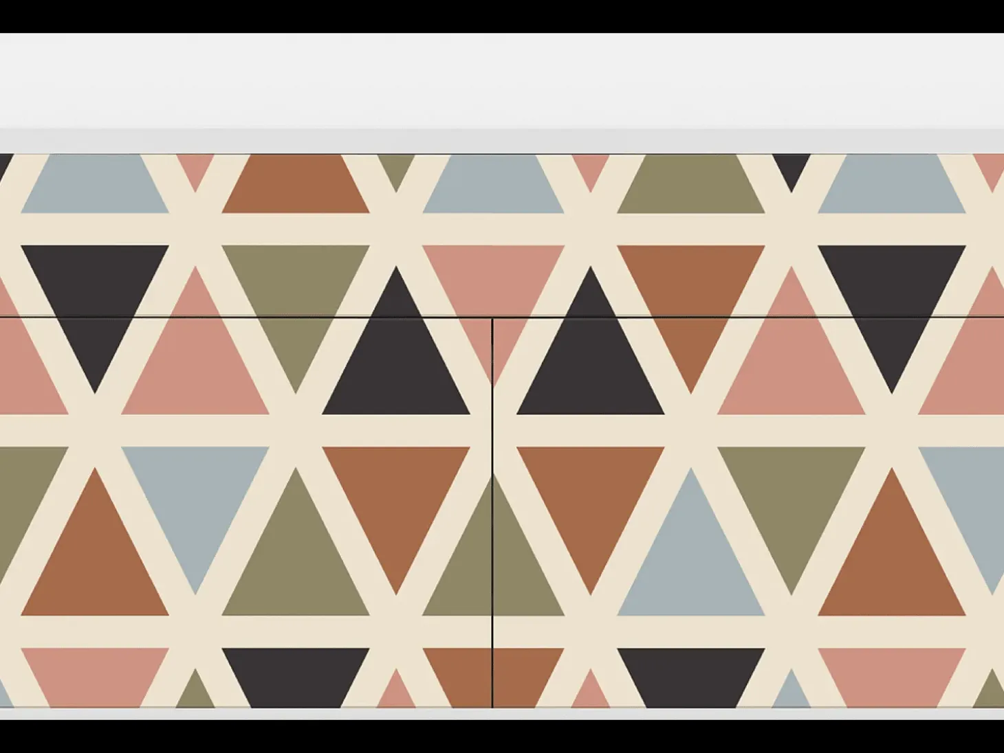 Aparador - 115x85x48 cm - BS4 - Royal Triangles, Blanco