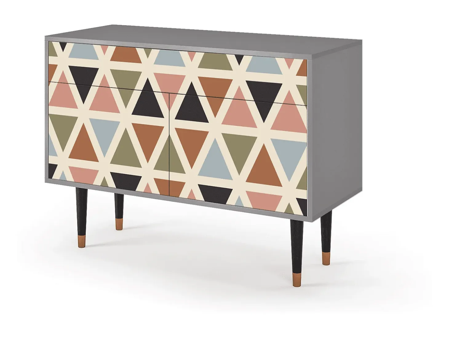 Aparador - 115x85x48 cm - BS4 - Royal Triangles, Gris