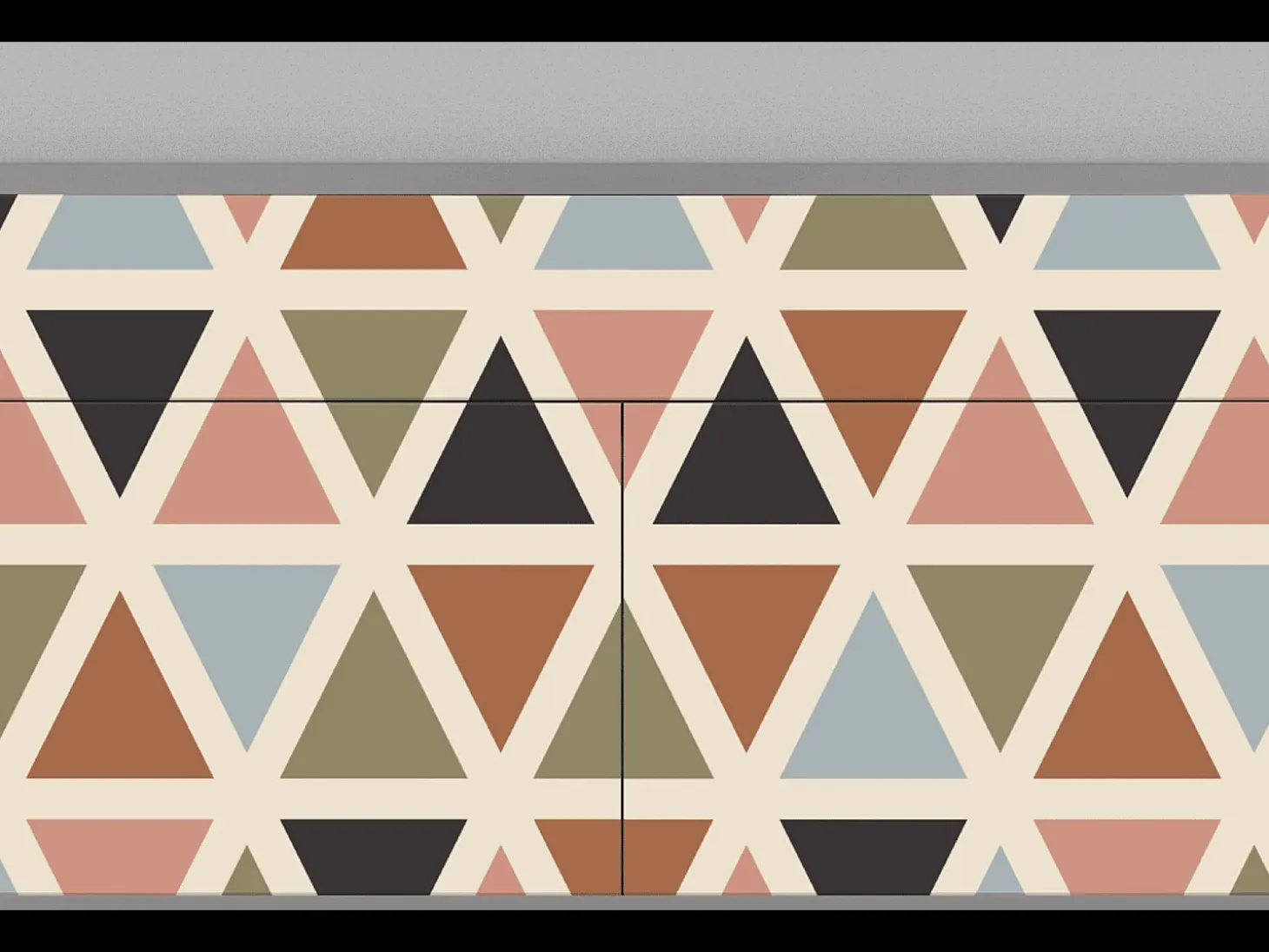 Aparador - 115x85x48 cm - BS4 - Royal Triangles, Gris
