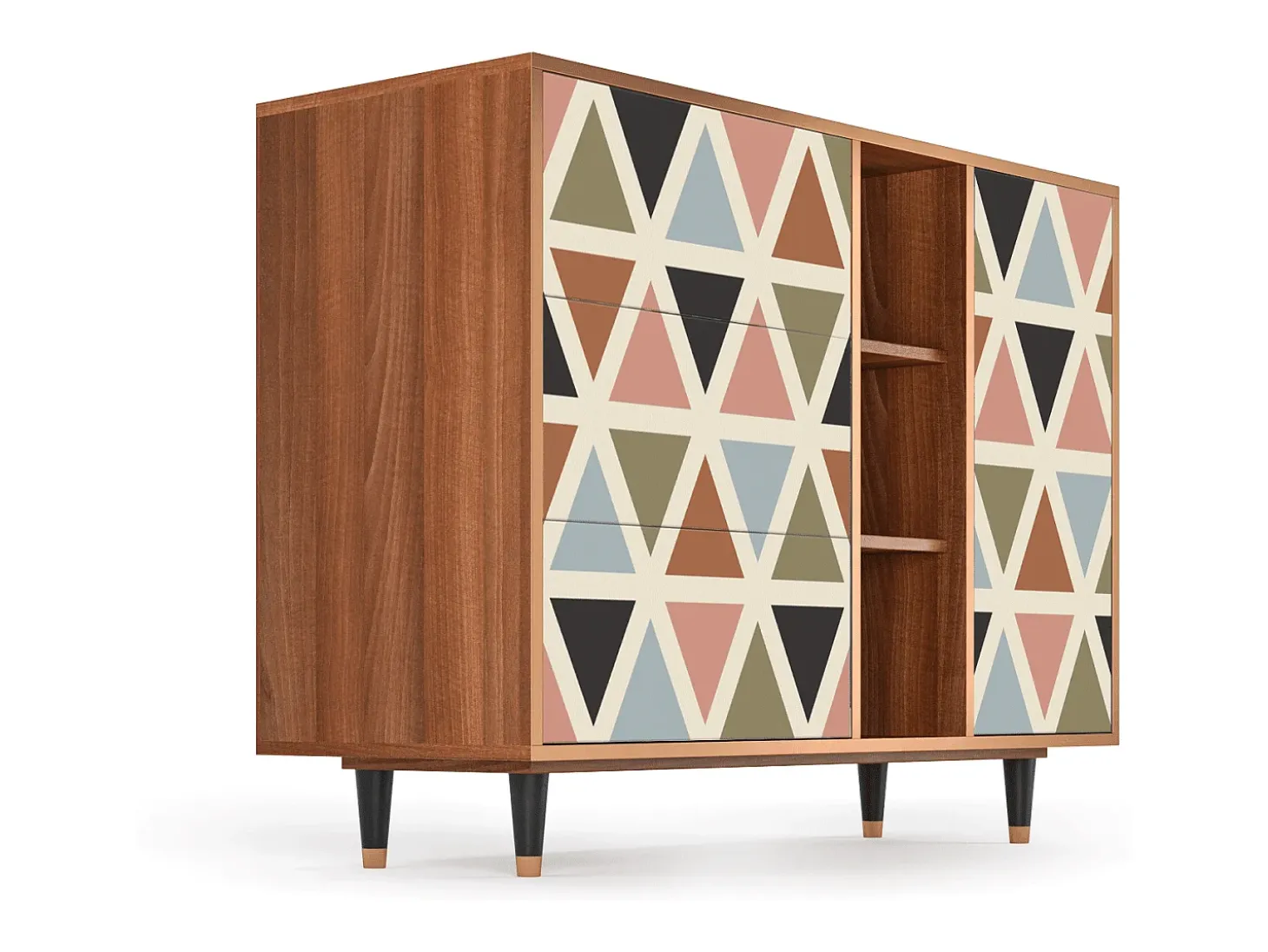 Aparador - 125x98x48 cm - BS2 - Royal Triangles, Nogal