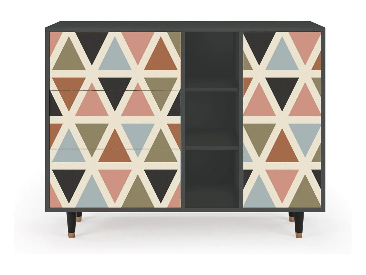 Aparador - 125x98x48 cm - BS2 - Royal Triangles, Antracita