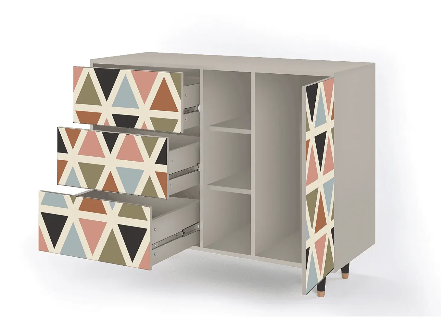 Aparador - 125x98x48 cm - BS2 - Royal Triangles, Arena