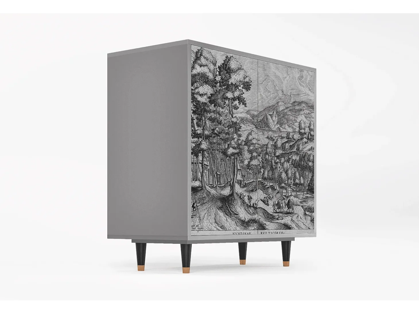 Aparador - 94x96x48 cm - BS3 - Rusticorum, Gris