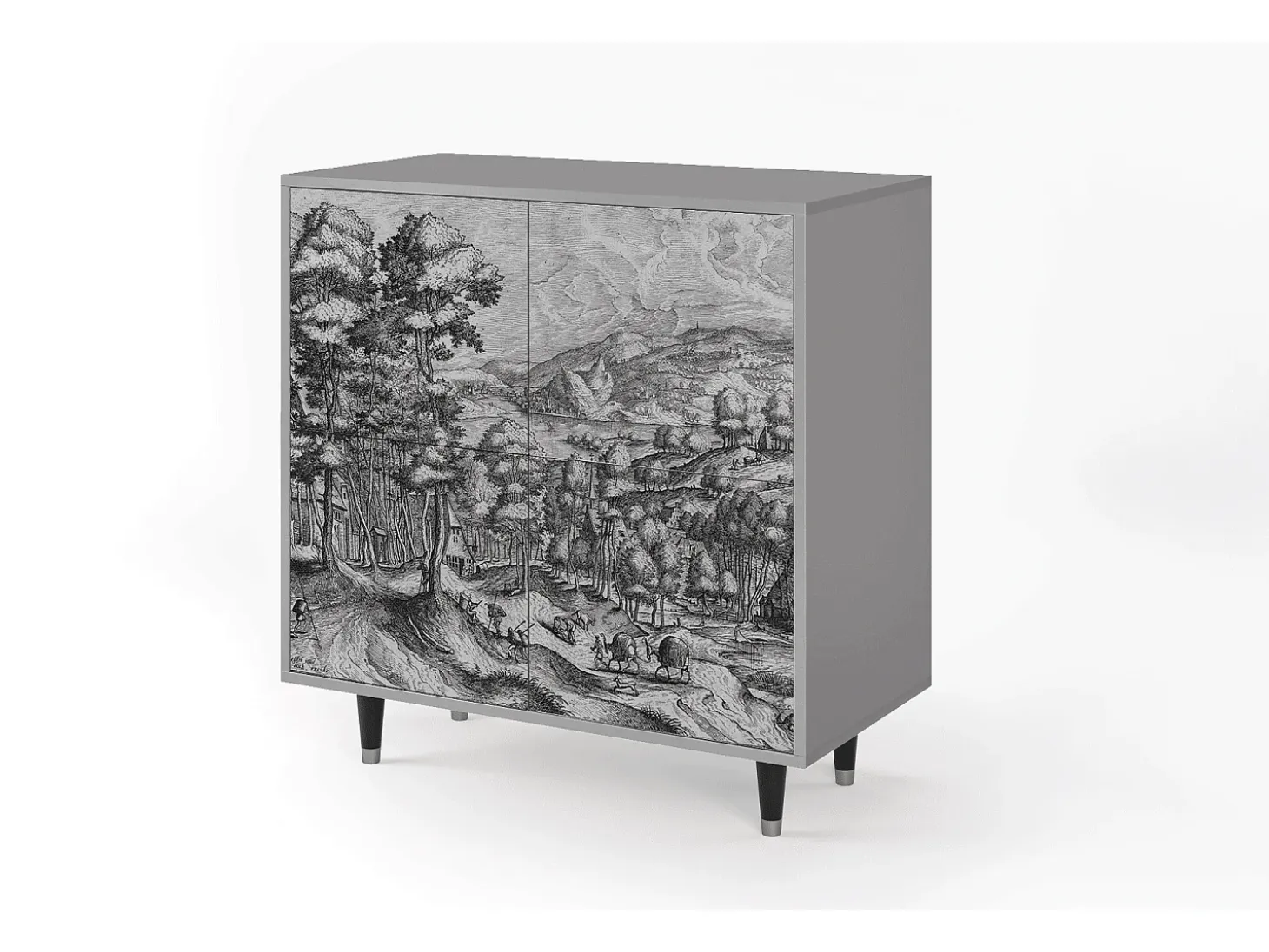Aparador - 94x96x48 cm - BS3 - Rusticorum, Gris