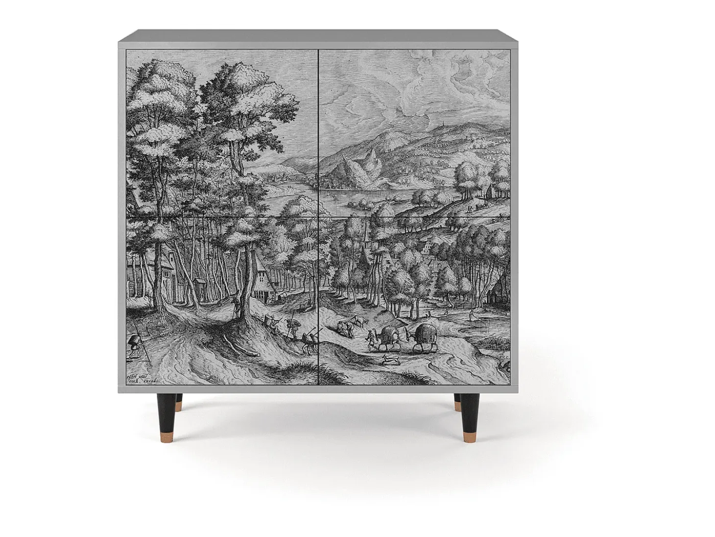 Aparador - 94x96x48 cm - BS3 - Rusticorum, Gris