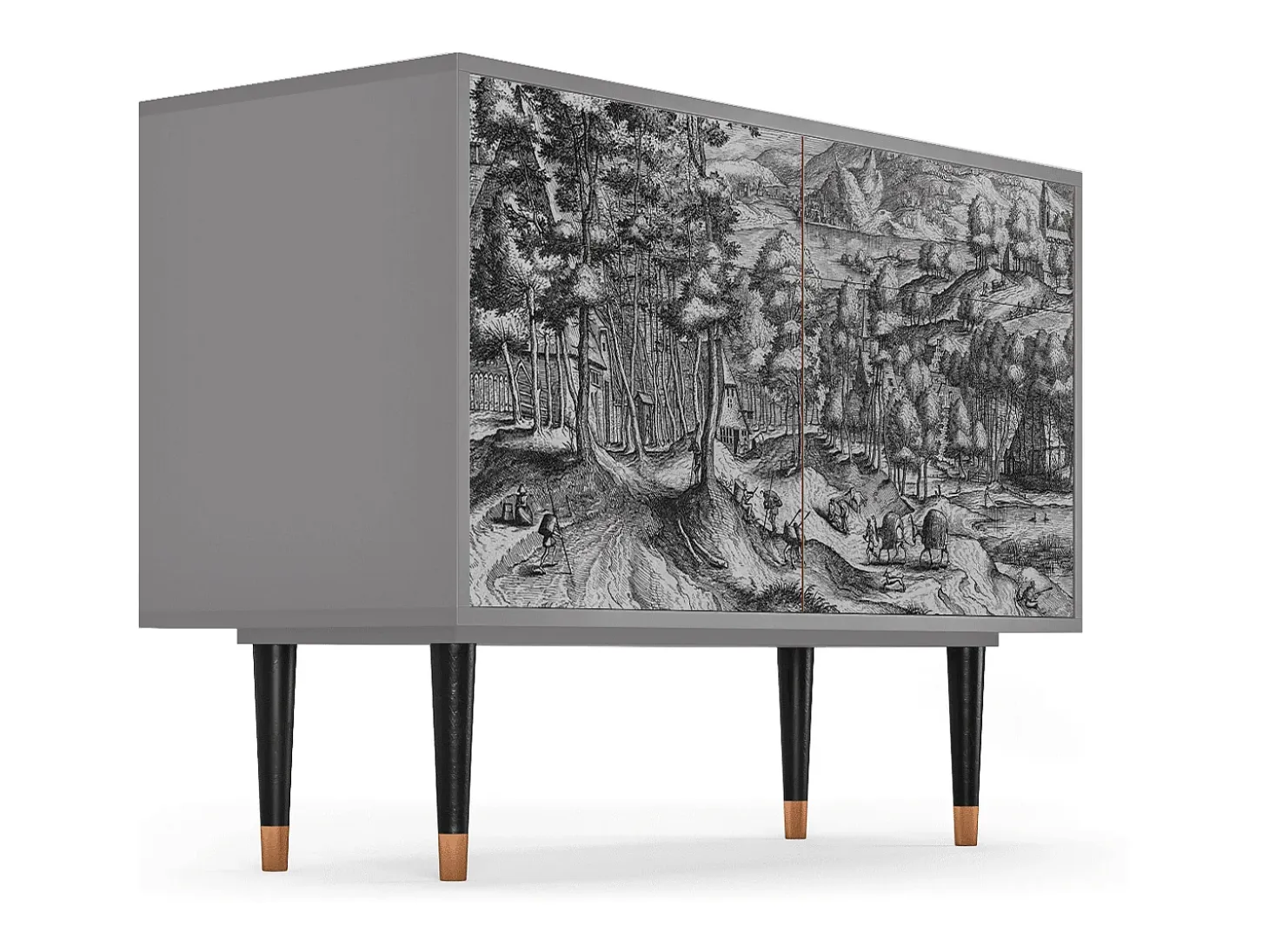 Aparador - 115x85x48 cm - BS4 - Rusticorum, Gris