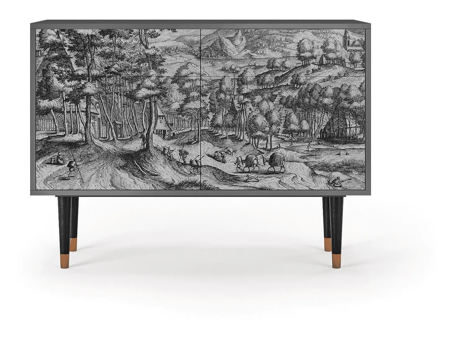 Aparador - 115x85x48 cm - BS4 - Rusticorum, Antracita