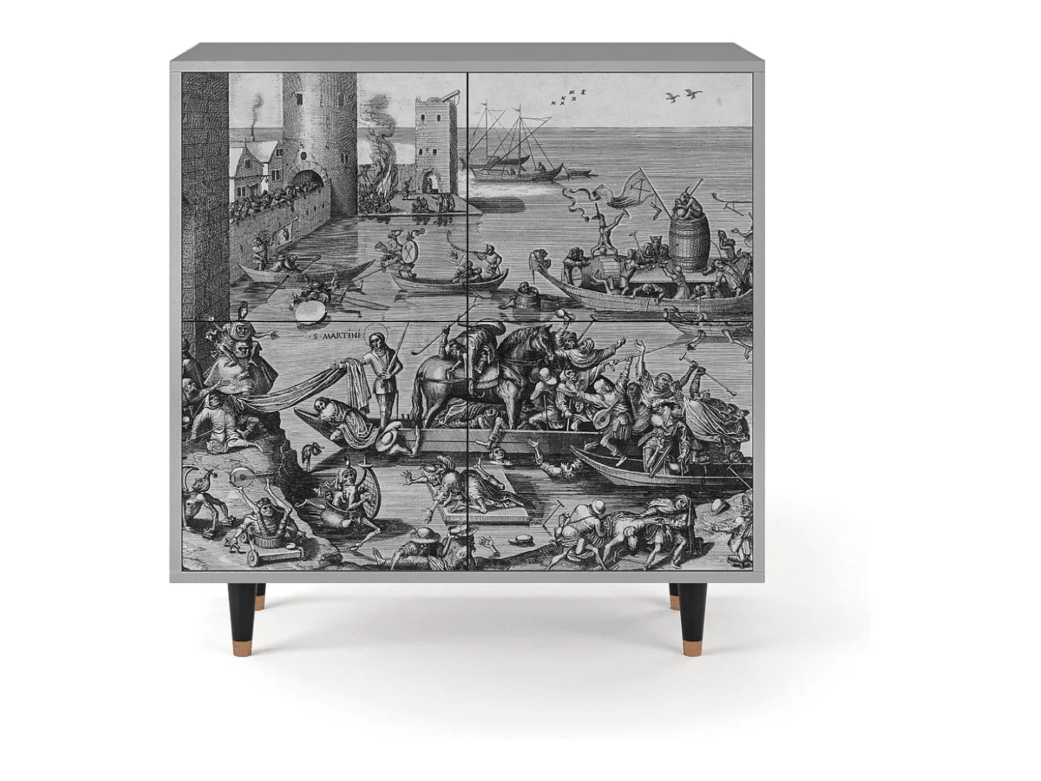 Aparador - 94x96x48 cm - BS3 - Saint Martin, Gris