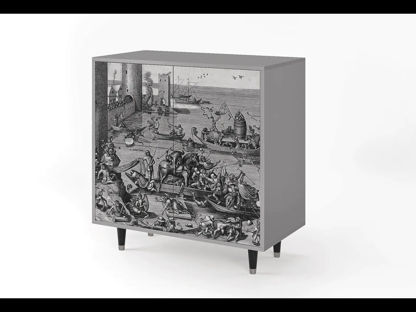 Aparador - 94x96x48 cm - BS3 - Saint Martin, Gris