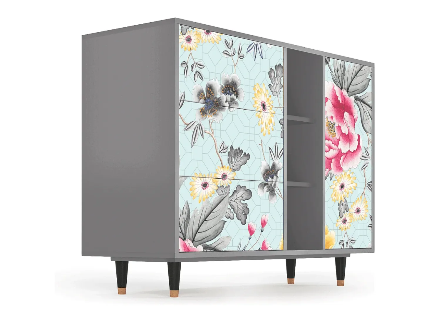 Aparador - 125x98x48 cm - BS2 - Sky Garden, Gris
