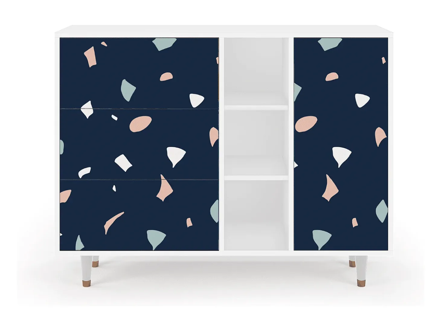 Aparador - 125x98x48 cm - BS2 - Space Satellites, Blanco