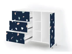 Aparador - 125x98x48 cm - BS2 - Space Satellites, Blanco