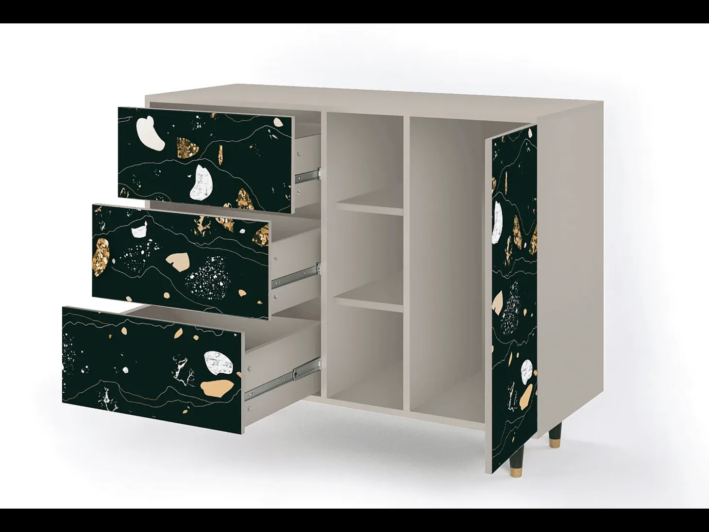 Aparador - 125x98x48 cm - BS2 - Space Rocks, Arena