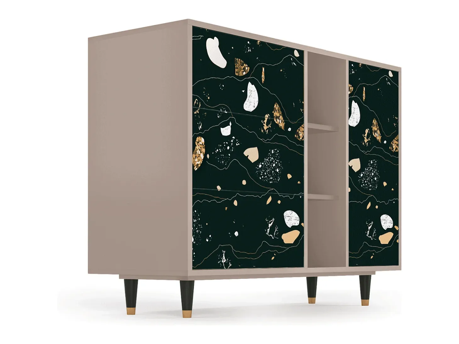 Aparador - 125x98x48 cm - BS2 - Space Rocks, Latte