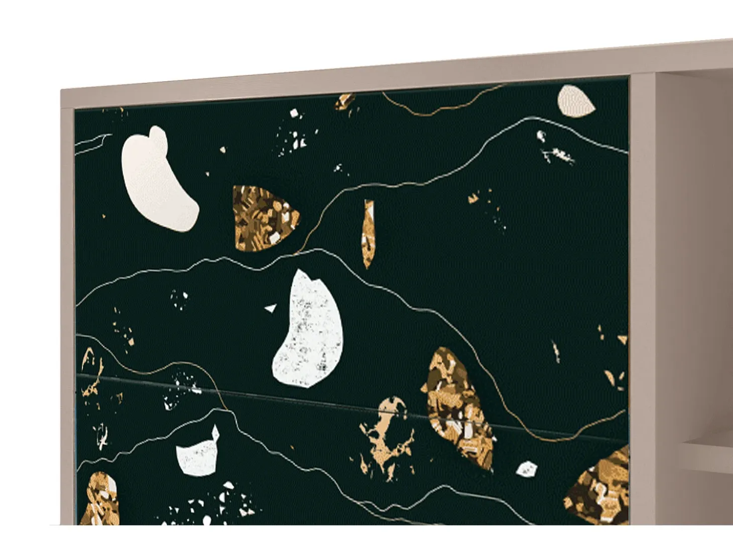 Aparador - 125x98x48 cm - BS2 - Space Rocks, Latte