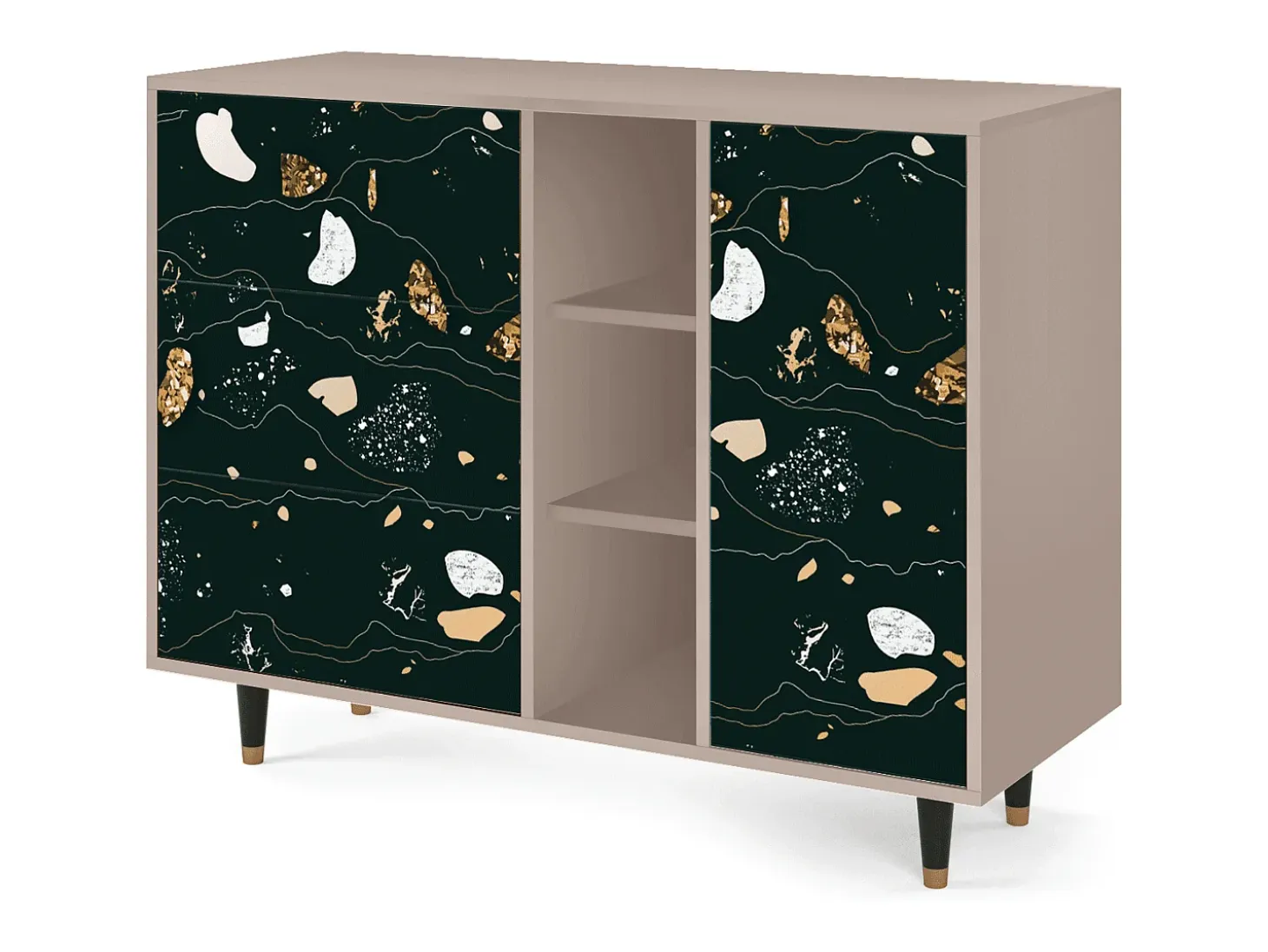 Aparador - 125x98x48 cm - BS2 - Space Rocks, Latte