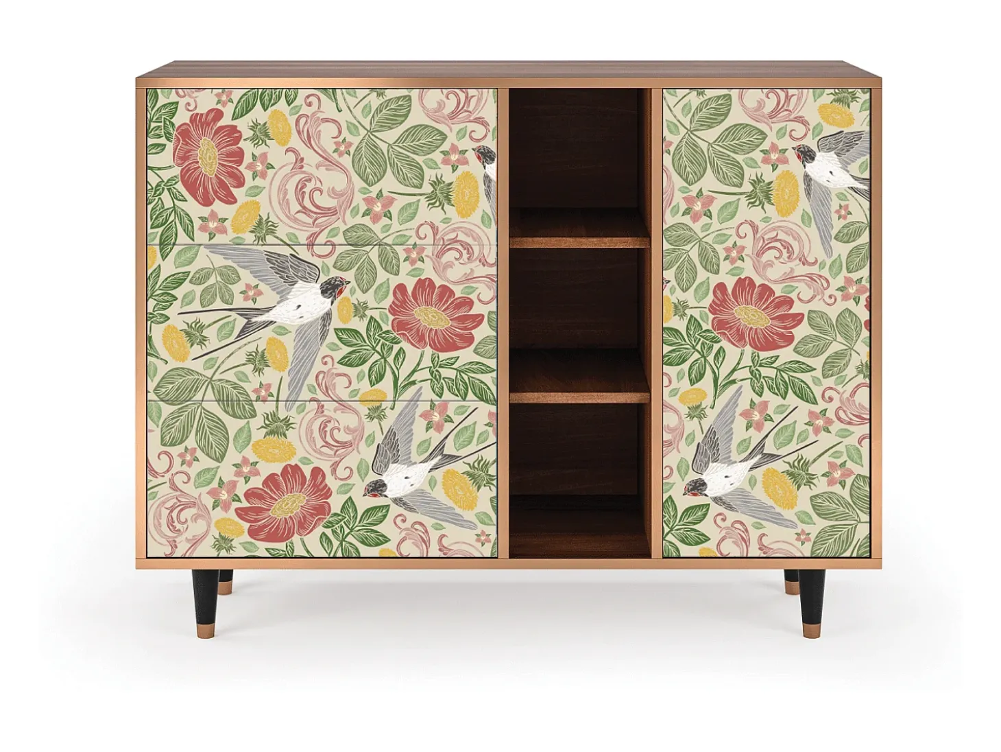 Aparador - 125x98x48 cm - BS2 - Spring Swallow, Nogal