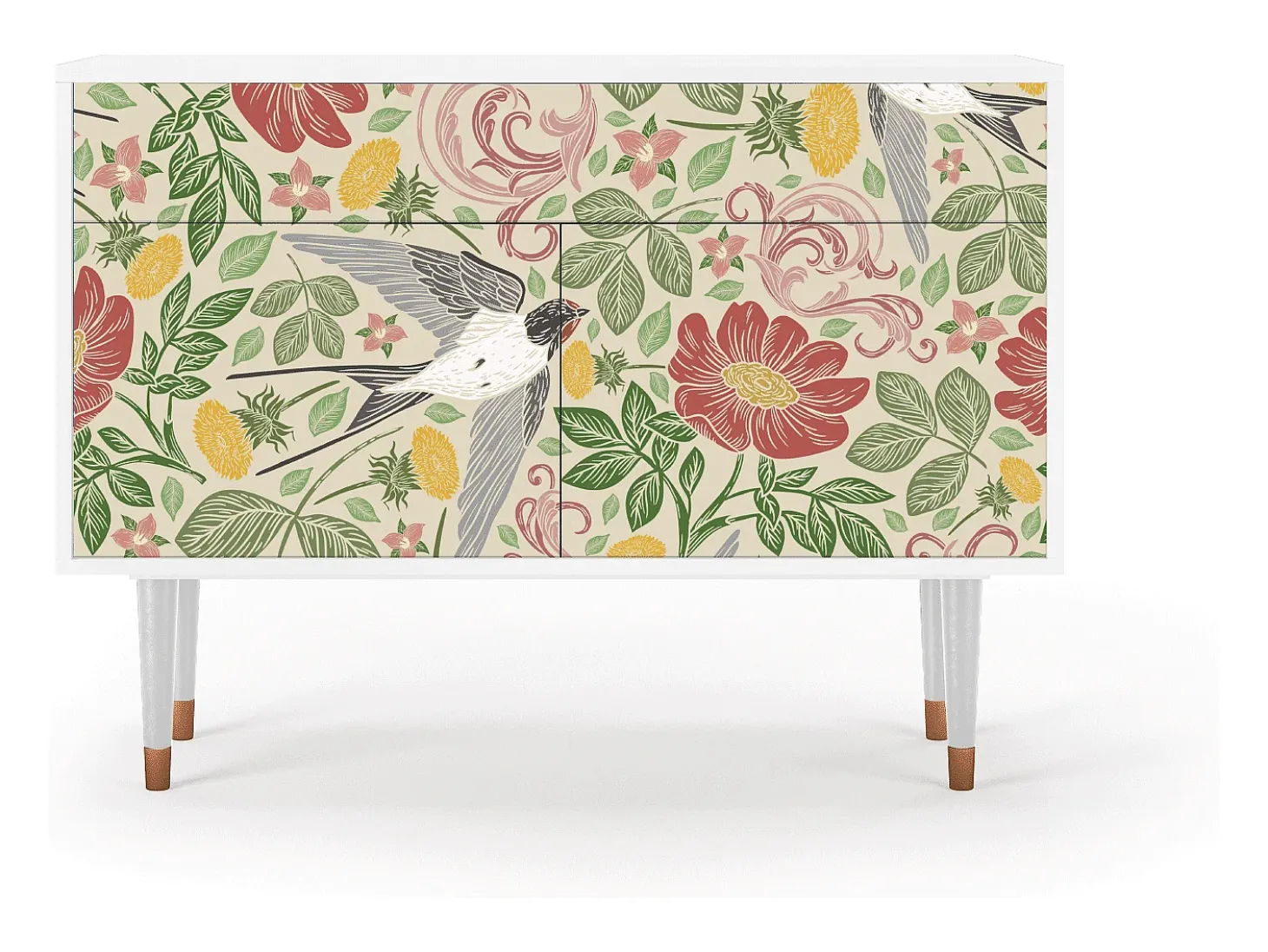 Aparador - 115x85x48 cm - BS4 - Spring Swallow, Blanco