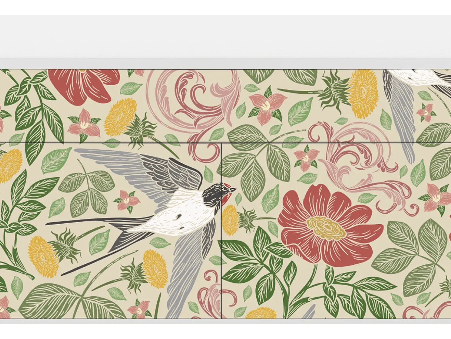 Aparador - 115x85x48 cm - BS4 - Spring Swallow, Blanco