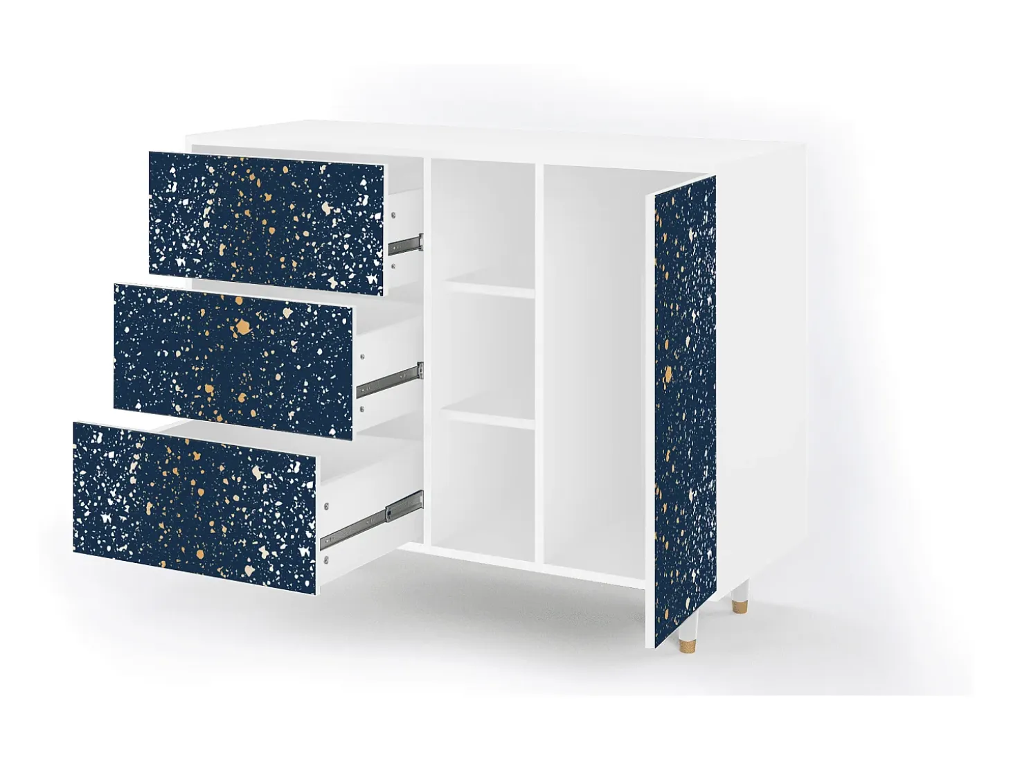 Aparador - 125x98x48 cm - BS2 - Starfall, Blanco