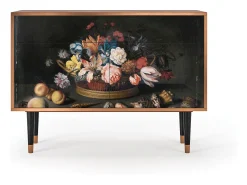 Aparador - 115x85x48 cm - BS4 - Still Life with Flowers, Nogal