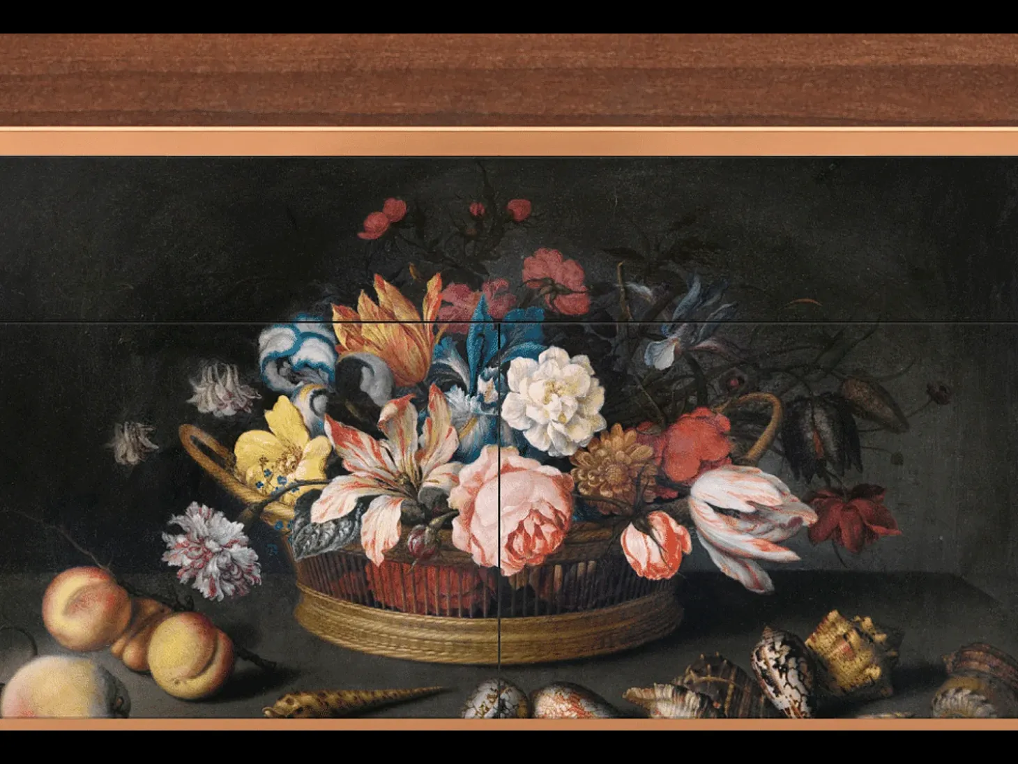Aparador - 115x85x48 cm - BS4 - Still Life with Flowers, Nogal