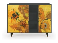 Aparador - 125x98x48 cm - BS2 - Sunflowers, Antracita