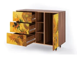Aparador - 125x98x48 cm - BS2 - Sunflowers, Nogal