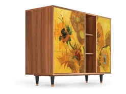 Aparador - 125x98x48 cm - BS2 - Sunflowers, Nogal