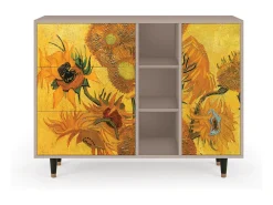 Aparador - 125x98x48 cm - BS2 - Sunflowers, Latte