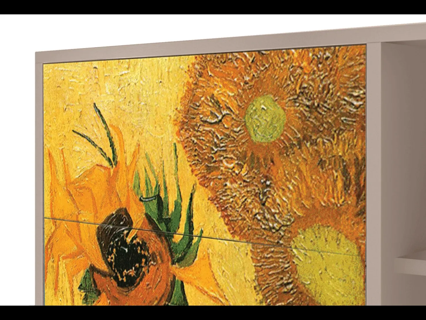 Aparador - 125x98x48 cm - BS2 - Sunflowers, Latte