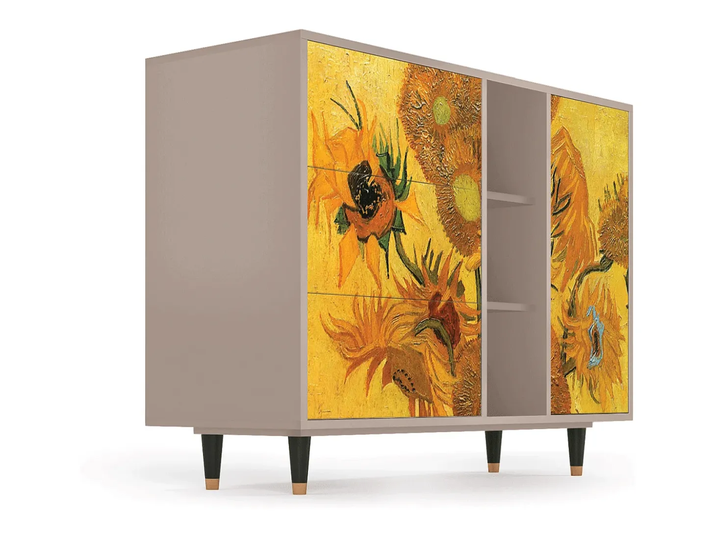 Aparador - 125x98x48 cm - BS2 - Sunflowers, Latte