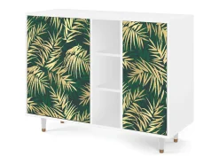 Aparador - 125x98x48 cm - BS2 - Sunny Palm Tree, Blanco