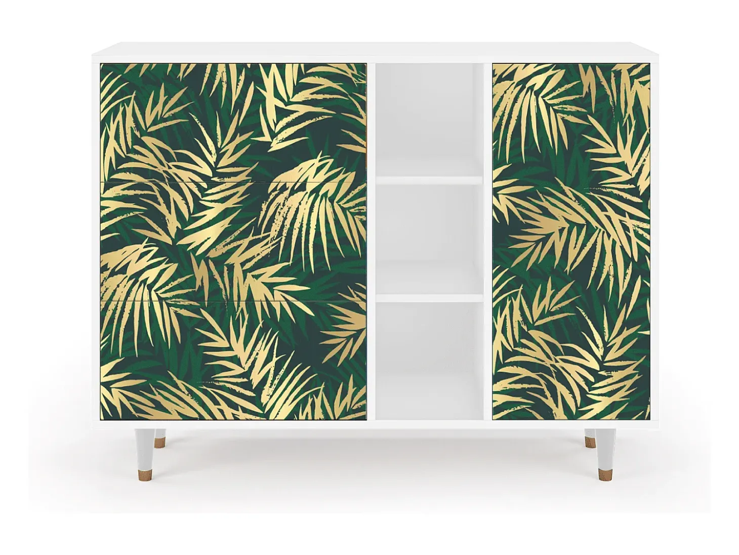 Aparador - 125x98x48 cm - BS2 - Sunny Palm Tree, Blanco